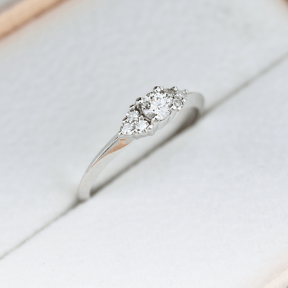 Bague Cluster en or 14K -18K ou platine et diamants