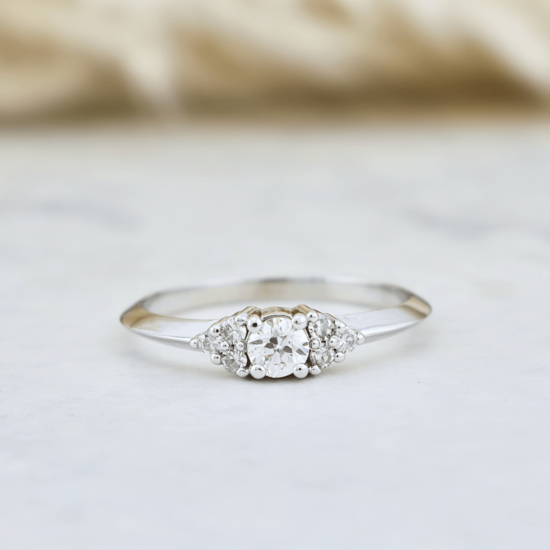 Bague Cluster en or 14K -18K ou platine et diamants