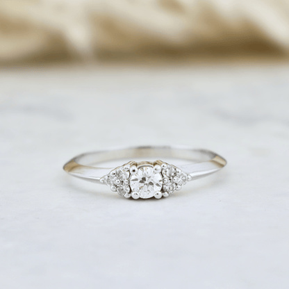 Bague Cluster en or 14K -18K ou platine et diamants