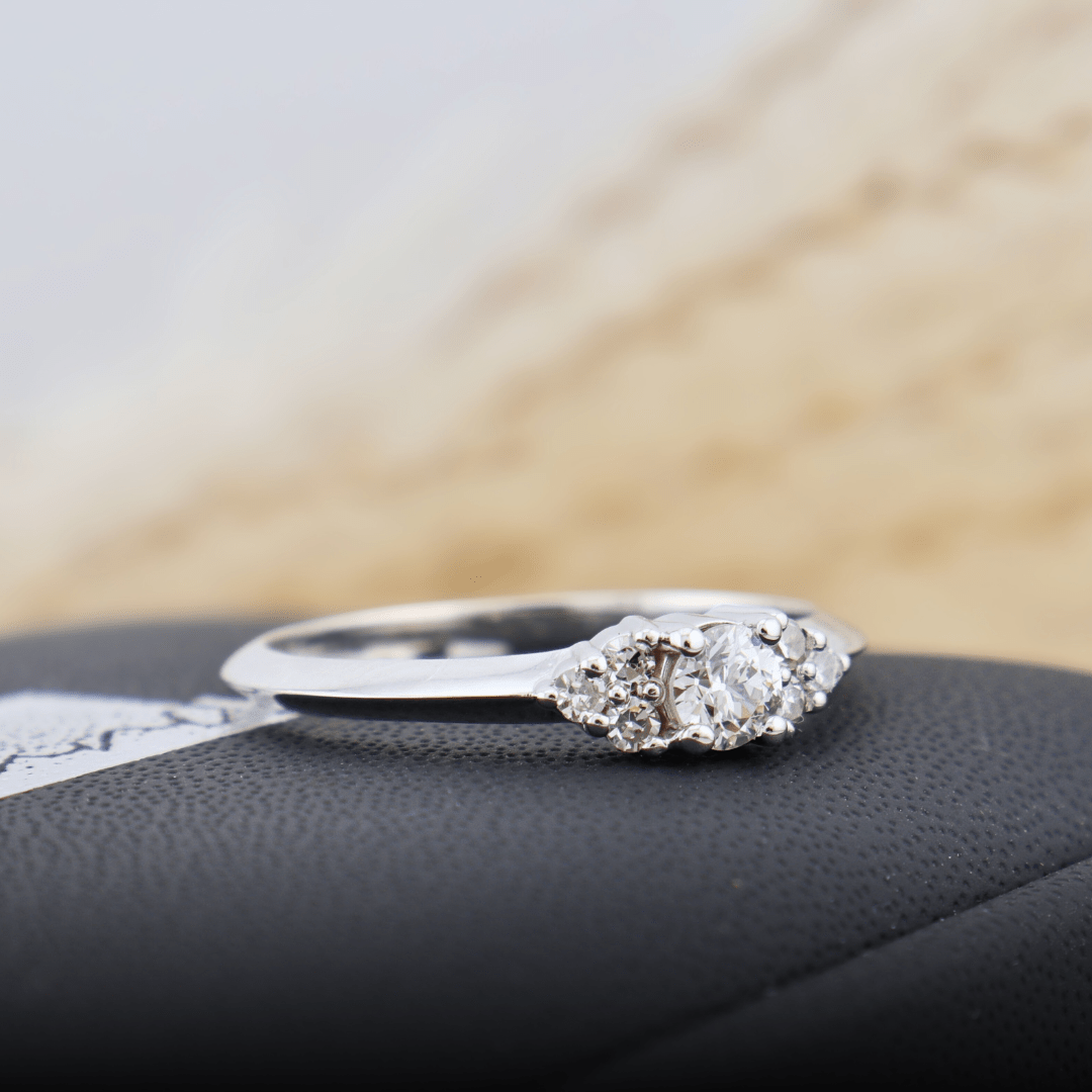 Bague Cluster en or 14K -18K ou platine et diamants