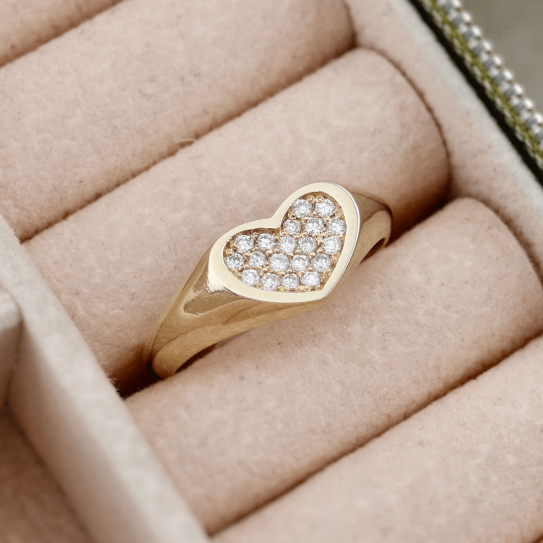 Bague Coeur en or 14K - 18K et diamants