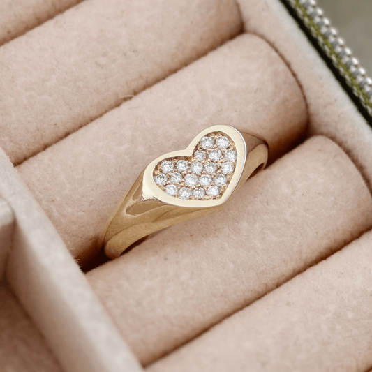 Bague Coeur en or 14K - 18K et diamants