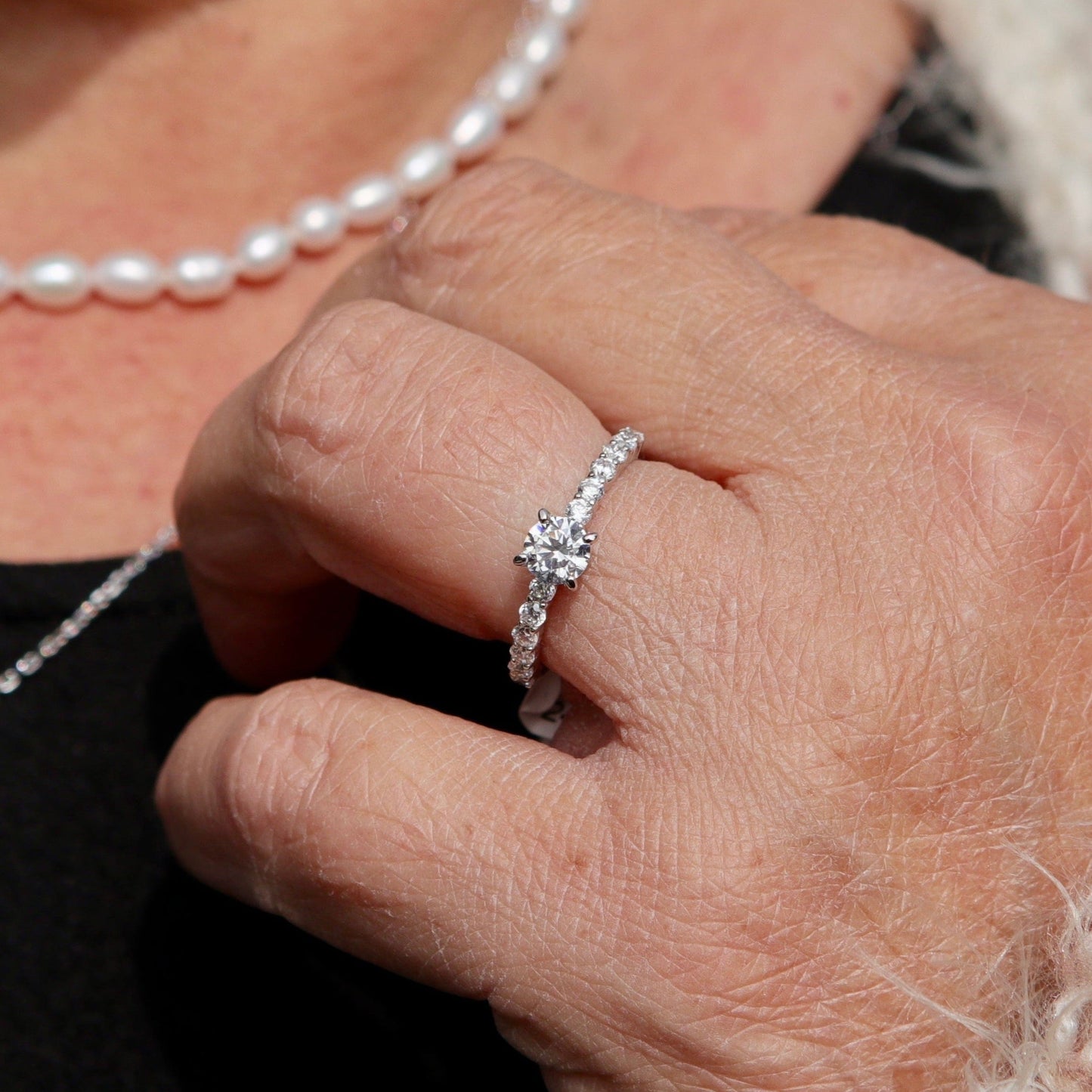 Bague Éclat Moissanites 0.5 ct + 0.42 ctw