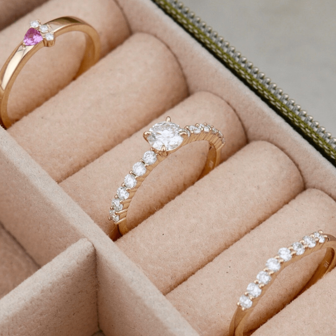 Bague Éclat Moissanites 0.5 ct + 0.42 ctw