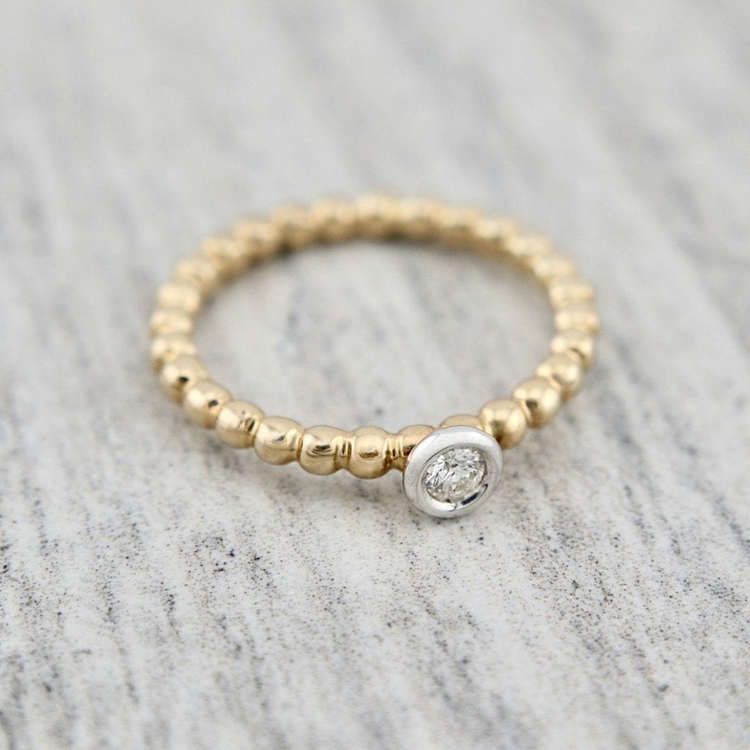 Bague Épure en or 14K - 18K et diamant 0,07 CT