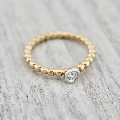 Bague Épure en or 14K - 18K et diamant 0,07 CT