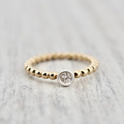 Bague Épure en or 14K - 18K et diamant 0,07 CT