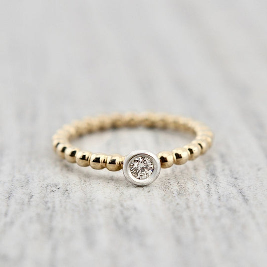 Bague Épure en or 14K - 18K et diamant 0,07 CT