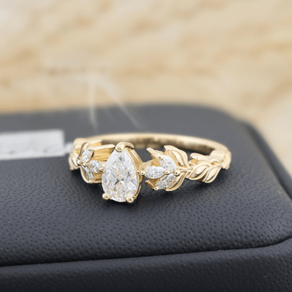 Bague Florale en or 14K -18K ou platine et diamants