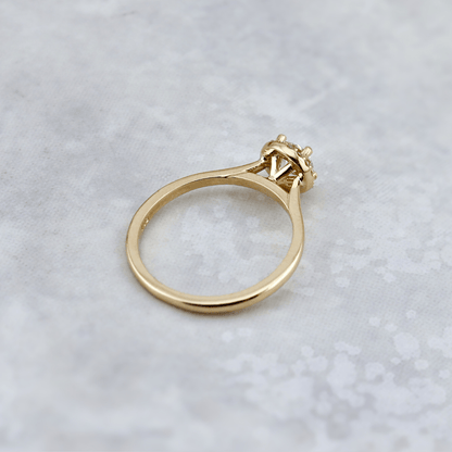 Bague Halo Classique en or 14K - 18K et diamants 0,6 ctw