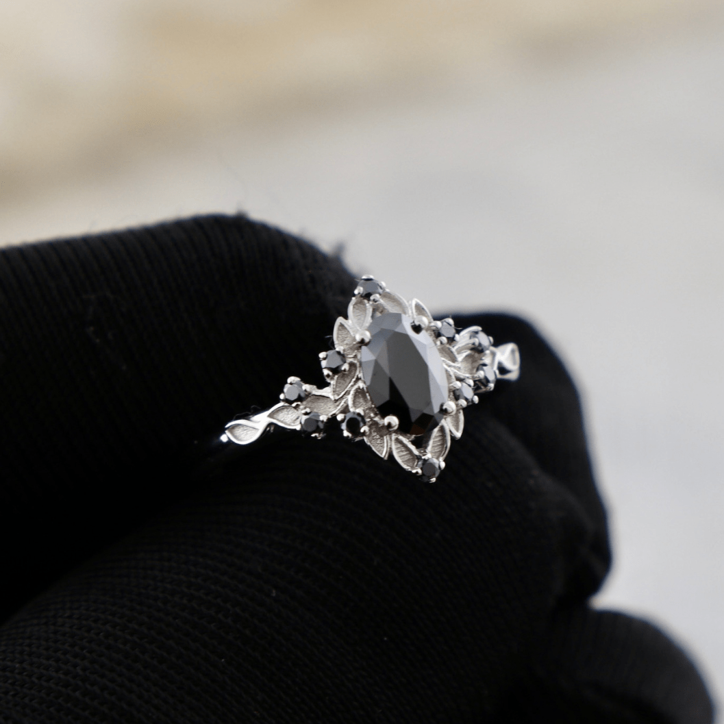 Bague Moissanites noires