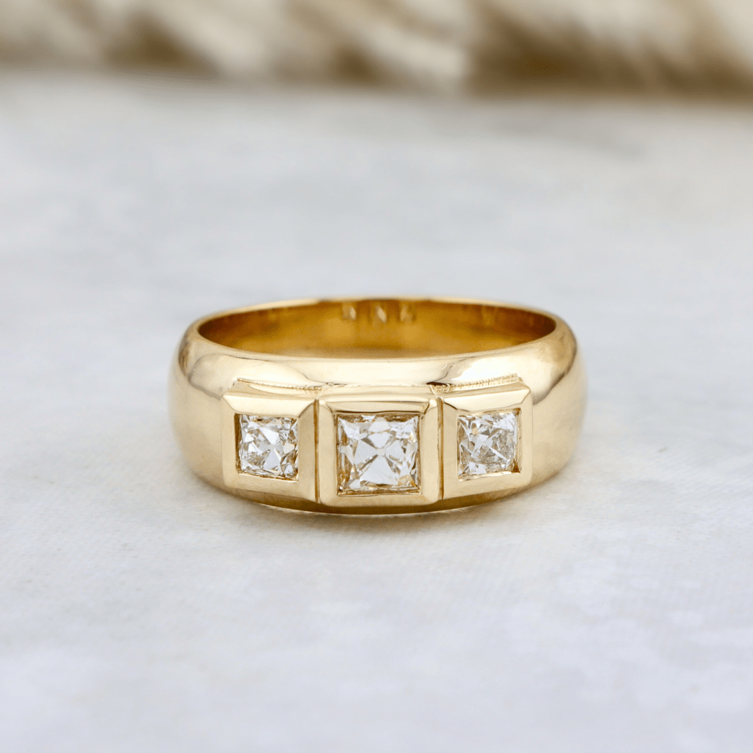 Bague Princesse en or 14K - 18K ou platine et diamants