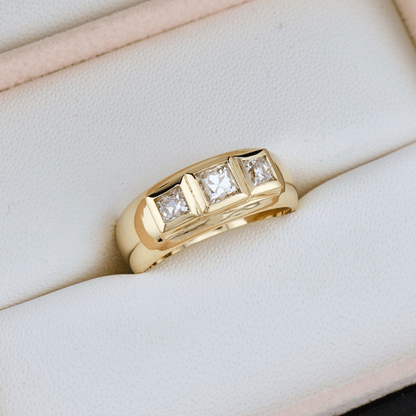 Bague Princesse en or 14K - 18K ou platine et diamants
