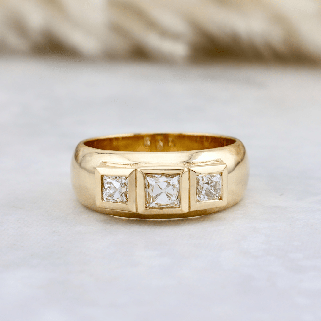 Bague Princesse en or 14K - 18K ou platine et diamants