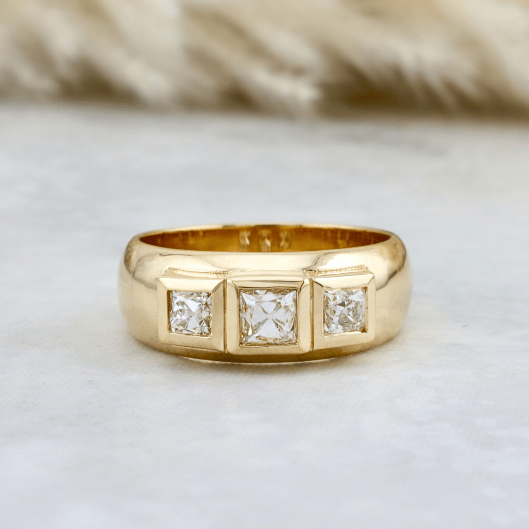 Bague Princesse en or 14K - 18K ou platine et diamants