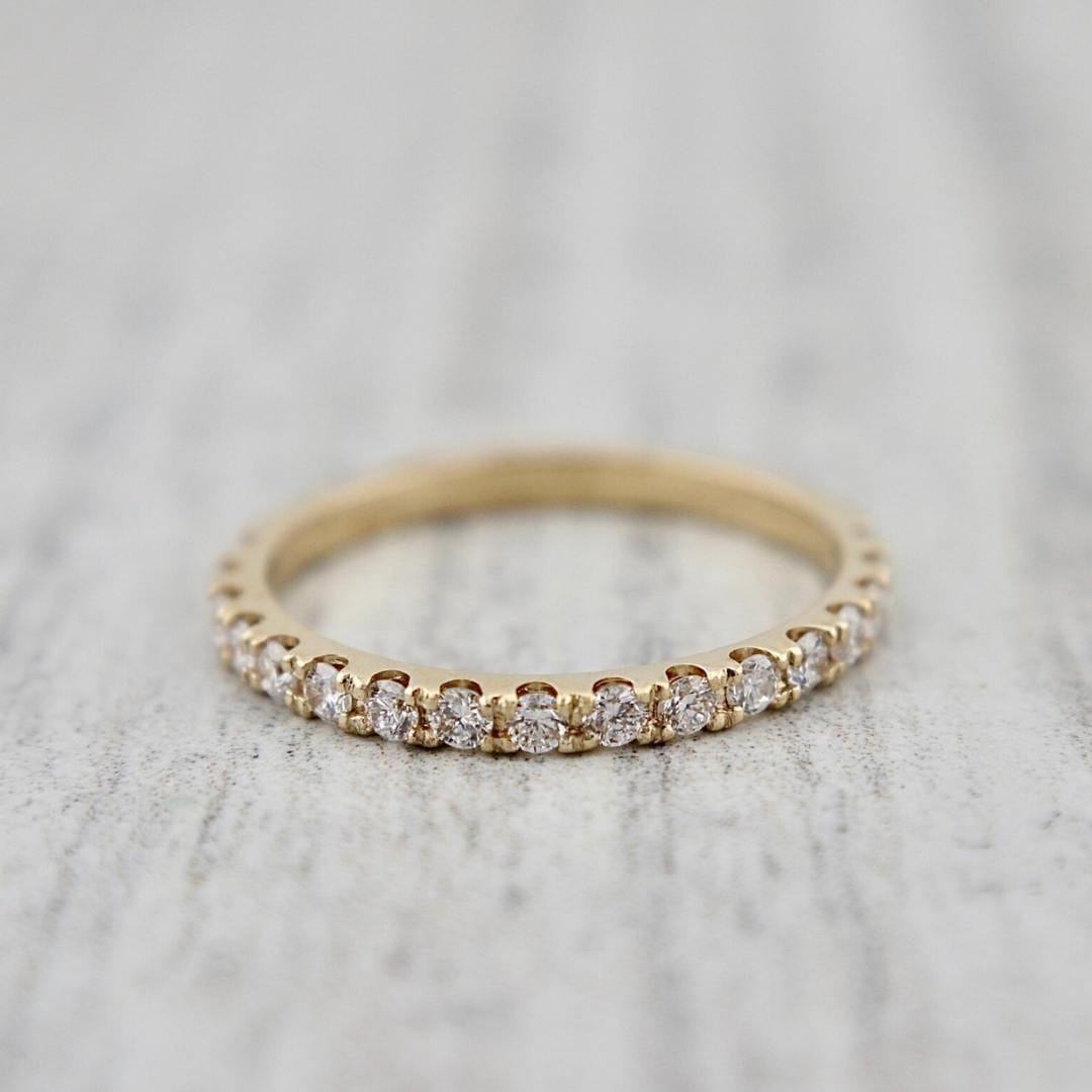 Bague semi-éternité Classique en or 14K - 18K ou platine et diamants 0,5 CTW