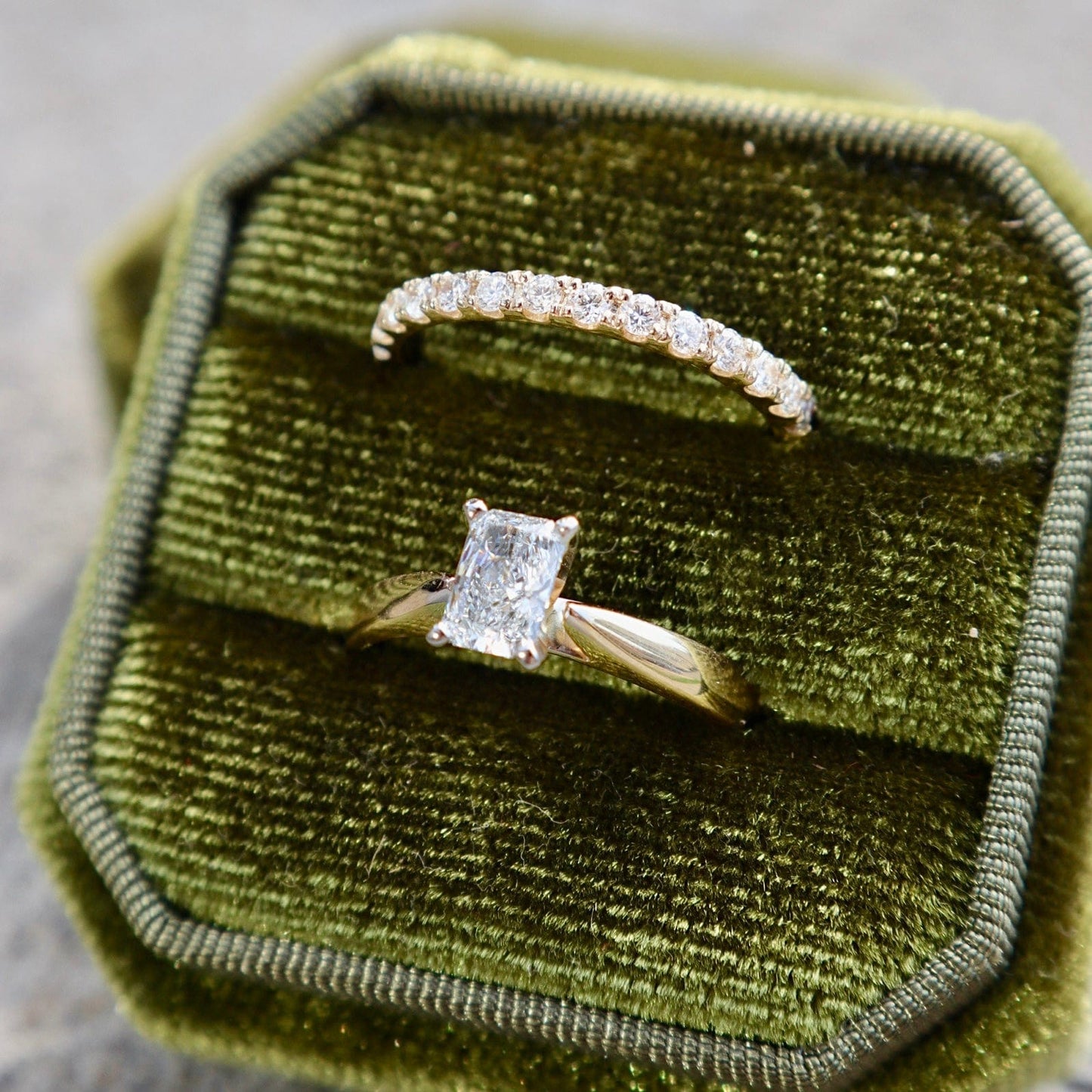 Bague semi-éternité Classique en or 14K - 18K ou platine et diamants 0,5 CTW