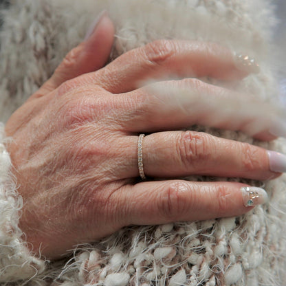 Bague semi-éternité Classique en or 14K - 18K ou platine et diamants 0,5 CTW