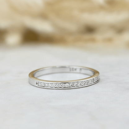 Bague Semi-éternité diamants 1mm