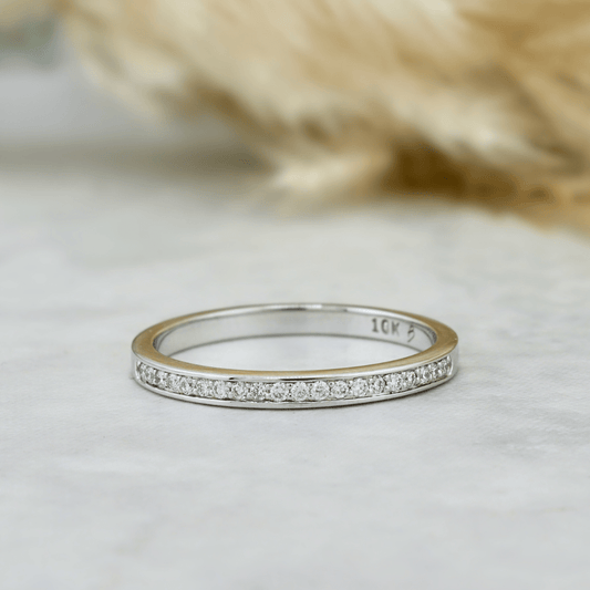 Bague Semi-éternité diamants 1mm