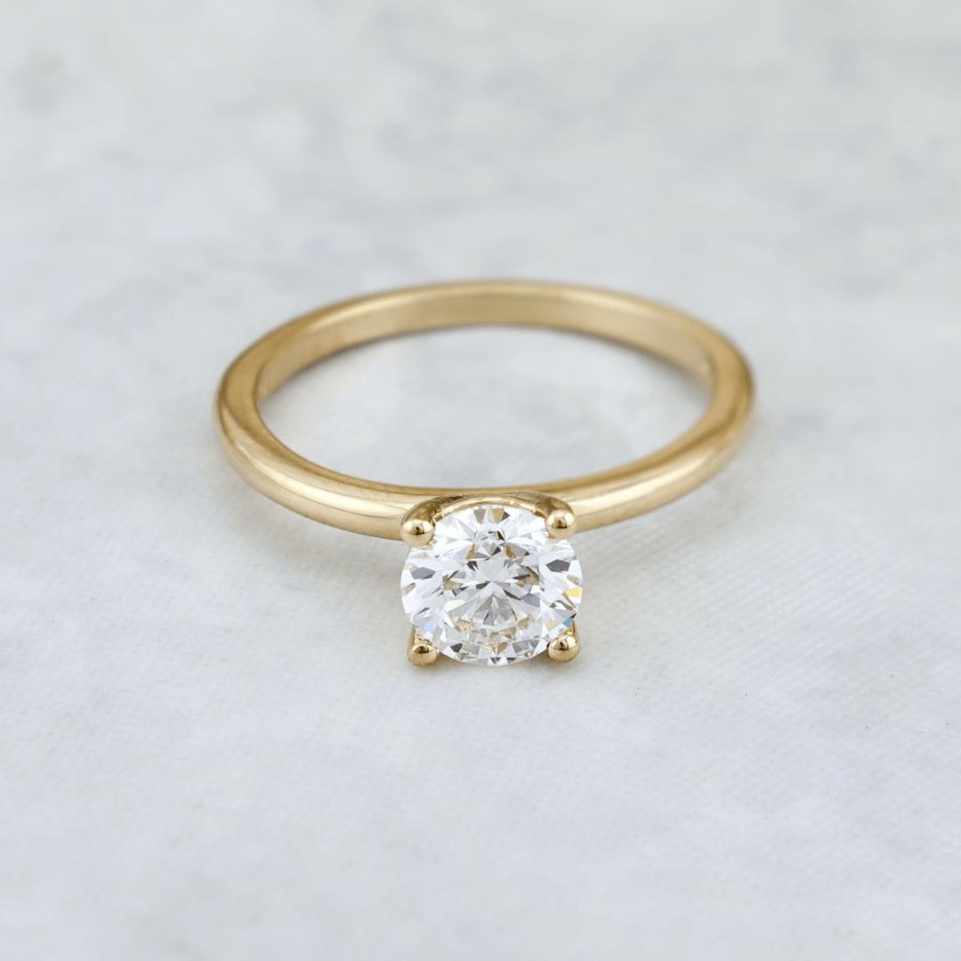 Bague solitaire Classique en or 14K - 18K et diamant 0,5 - 1 ct