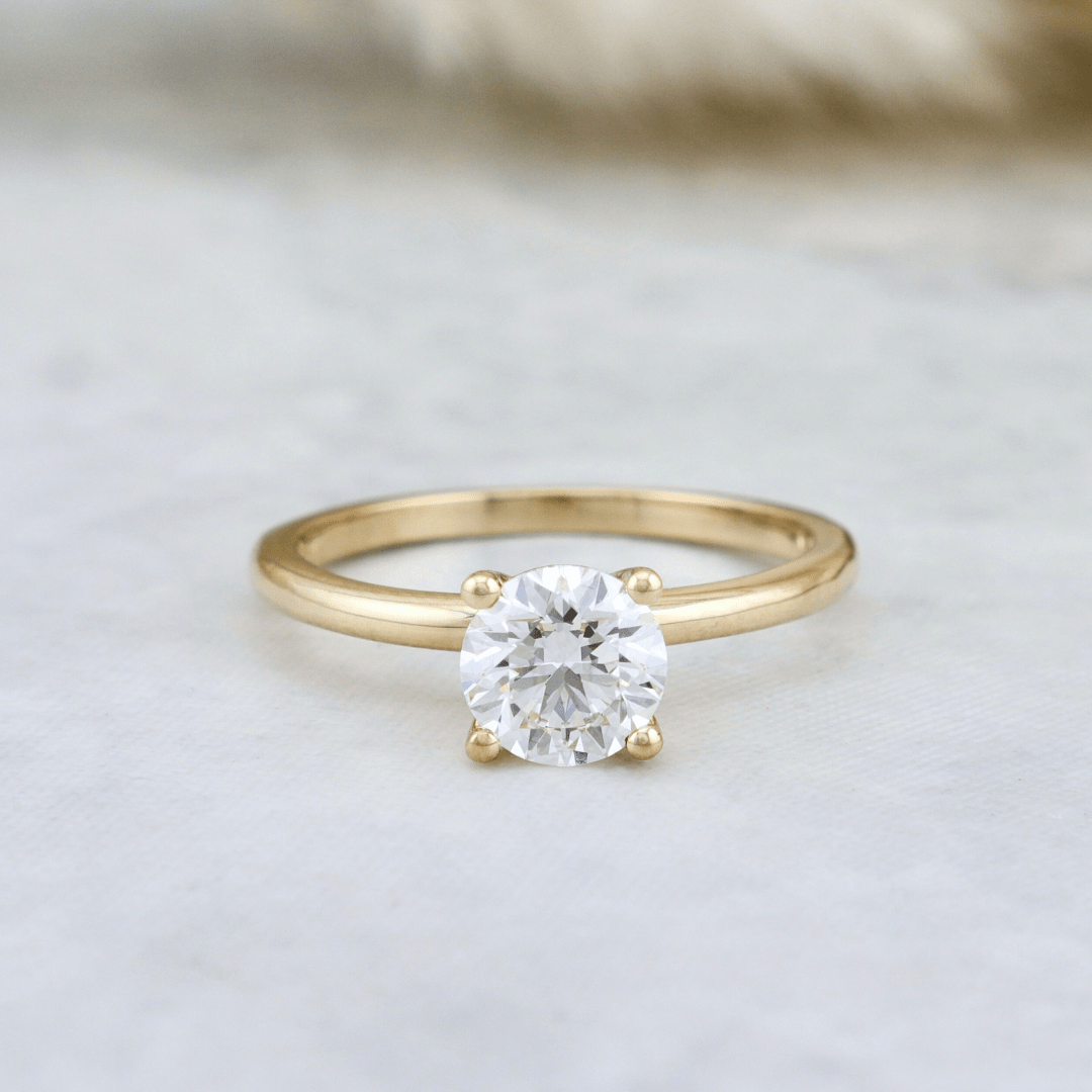 Bague solitaire Classique en or 14K - 18K et diamant 0,5 - 1 ct