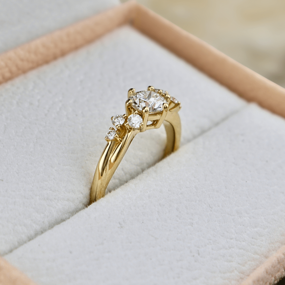 Bague solitaire Torsade en or 14K - 18K ou platine et diamant 0,55 ct