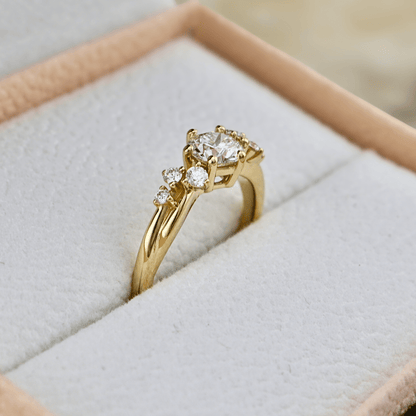 Bague solitaire Torsade en or 14K - 18K ou platine et diamant 0,55 ct