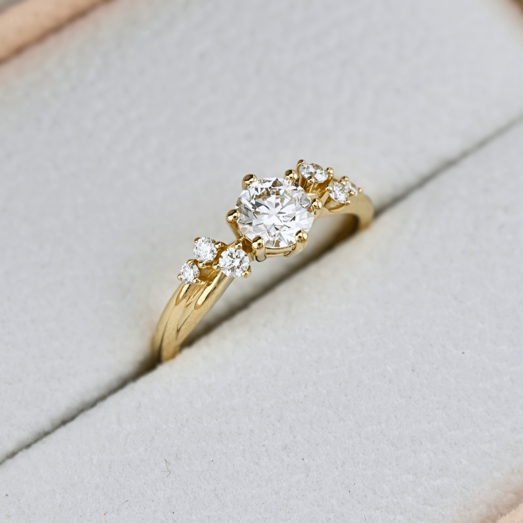 Bague solitaire Torsade en or 14K - 18K ou platine et diamant 0,55 ct