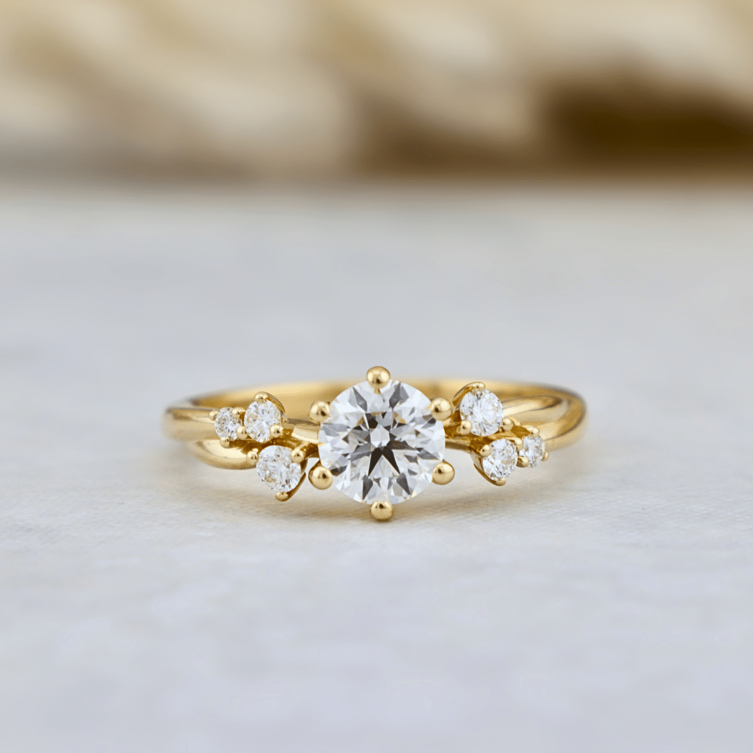 Bague solitaire Torsade en or 14K - 18K ou platine et diamant 0,55 ct