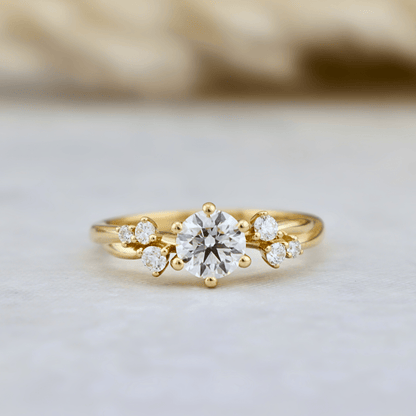 Bague solitaire Torsade en or 14K - 18K ou platine et diamant 0,55 ct