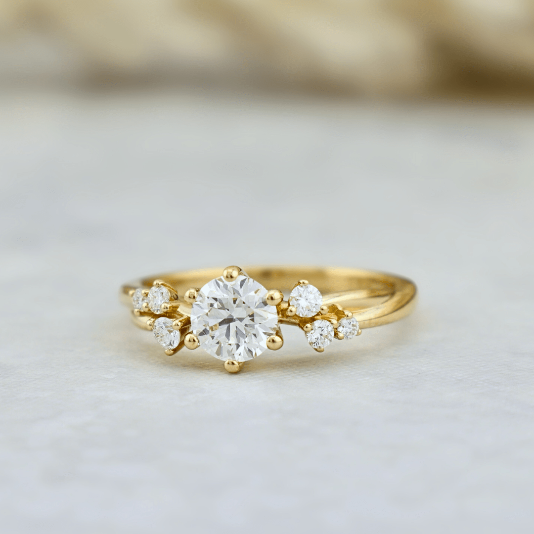 Bague solitaire Torsade en or 14K - 18K ou platine et diamant 0,55 ct