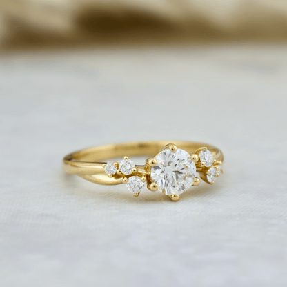 Bague solitaire Torsade en or 14K - 18K ou platine et diamant 0,55 ct