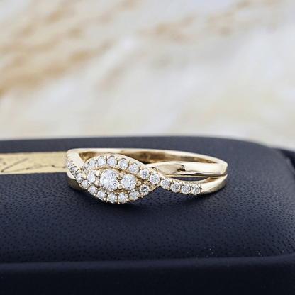 Bague Torsade en or 14K - 18K ou platine et diamants