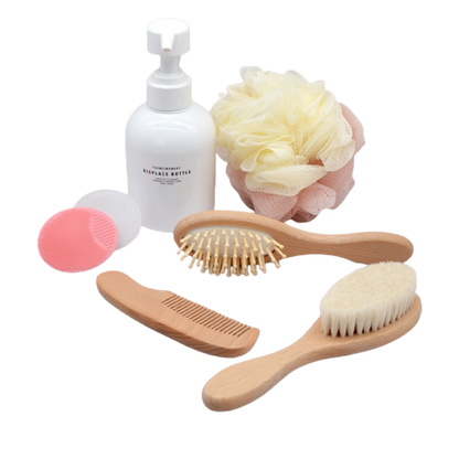 Wooden Baby Brush And Comb Set (3pcs)