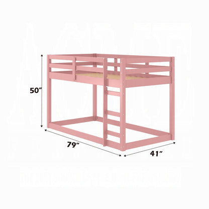 Barney Twin Bunk Loft Bed - Pink