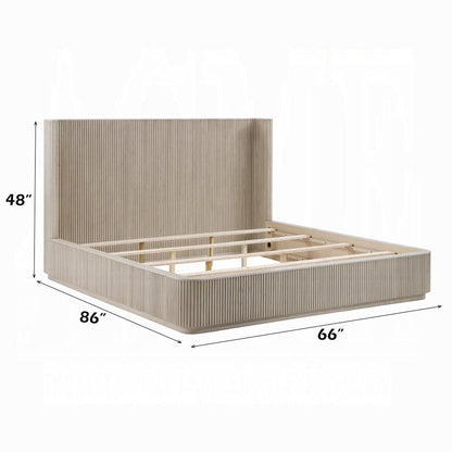 Chianti Luxury Chanel Detail Bed - Light Oak