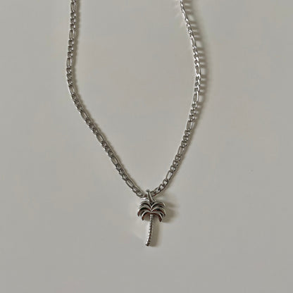 Bondi Palm Necklace- Silver