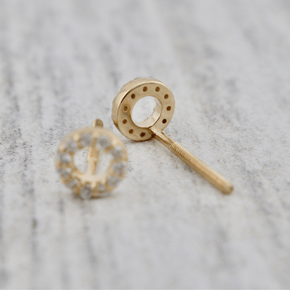 Boucles d'oreilles Cercles en or 10K et moissanites