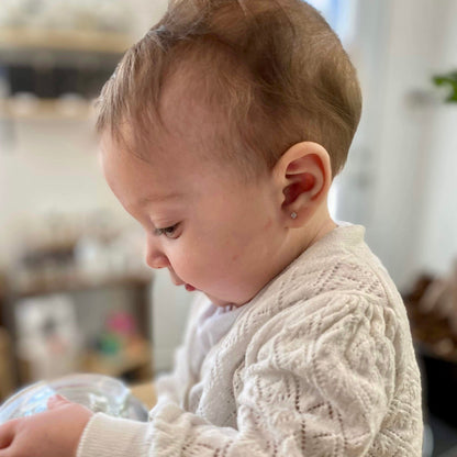 Boucles d'oreilles Les minis Carrés en or 10K et moissanites