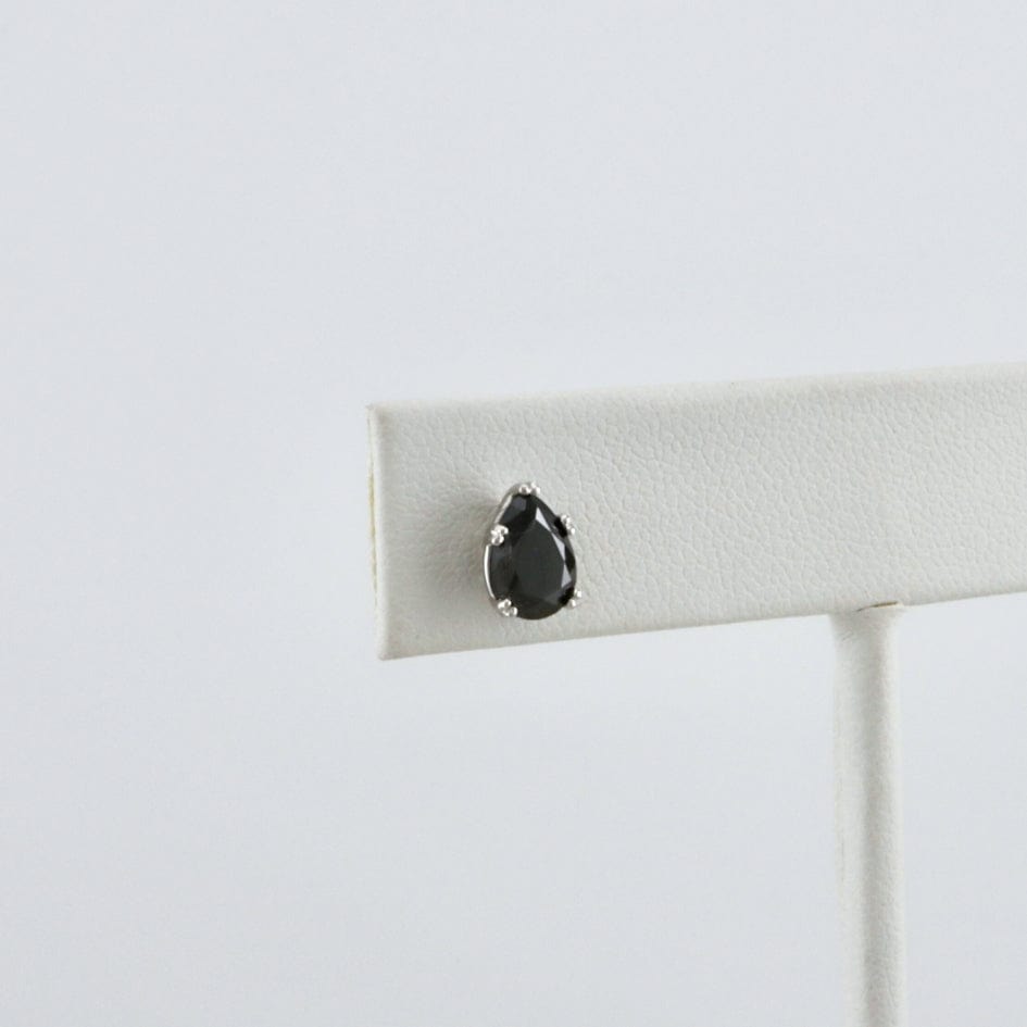 Boucles d'oreilles Moissanites noires en or 10K - 14K - 18K ou platine