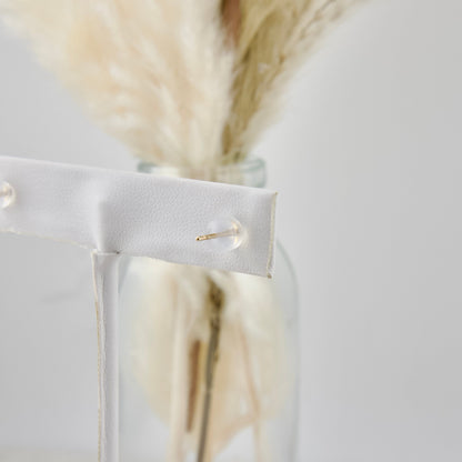 Boucles d'oreilles X en or 14K et moissanites