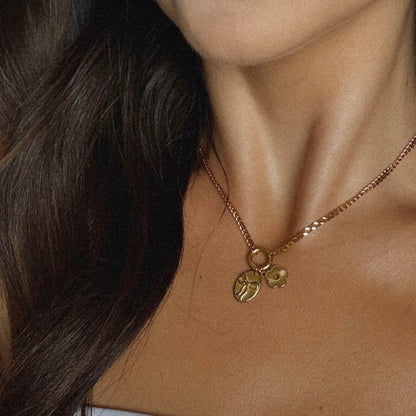 Bow and Flower Necklace- Silver