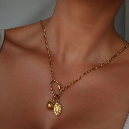 Carabiner Necklace- Silver
