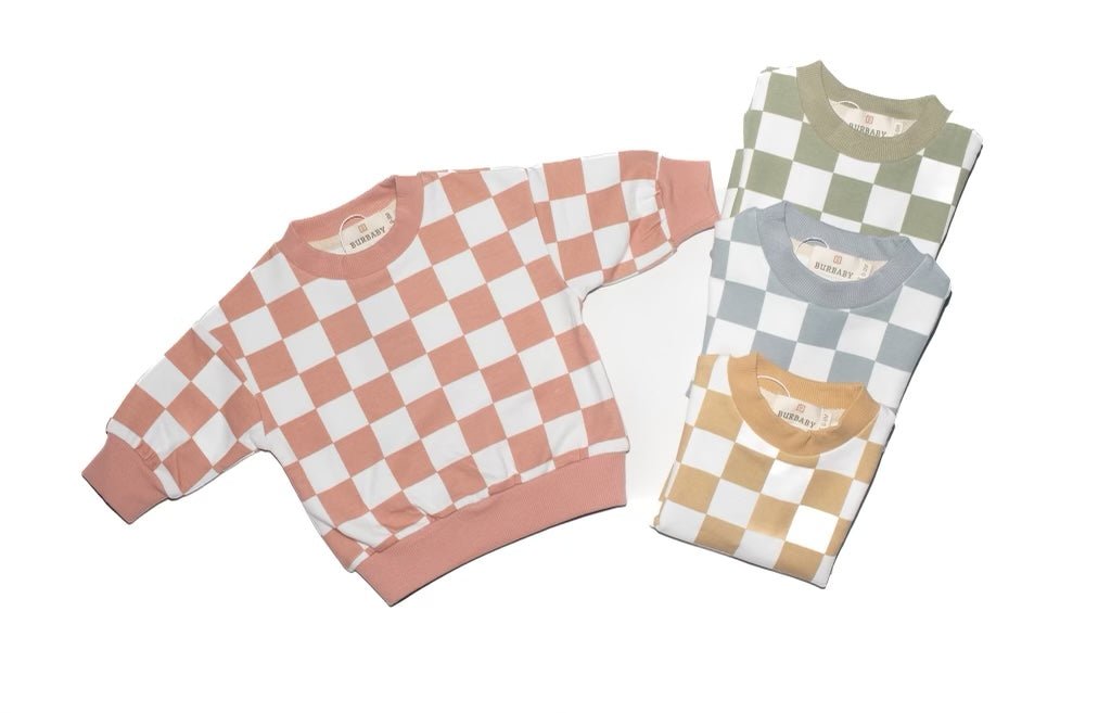 Checkered Print Crew Neck