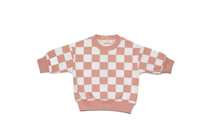 Checkered Print Crew Neck