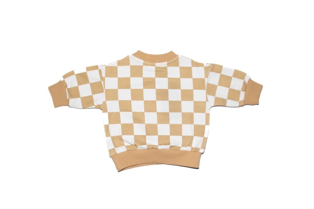 Checkered Print Crew Neck