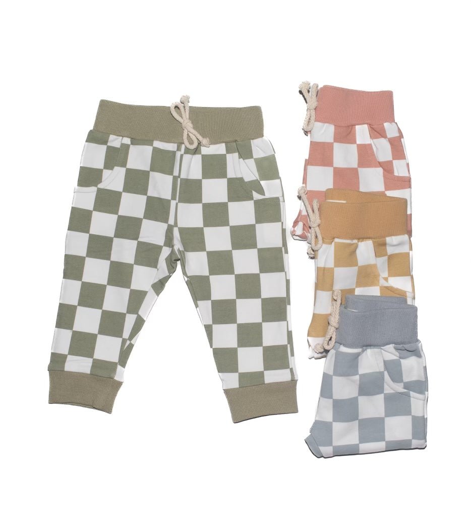 Checkered Print Joggers