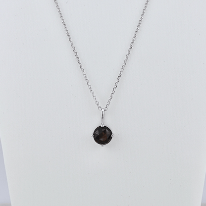 Collier en argent sterling et Saphir Doré