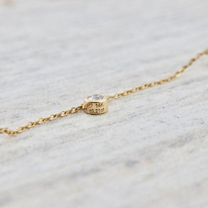 Collier en or 14K serti de diamants et perles